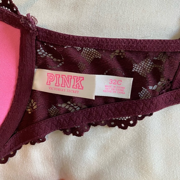 VS Pink bralette 32C burgundy - Picture 6 of 6